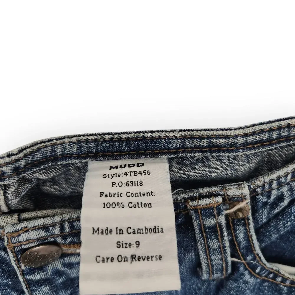 Y2K Mudd Low Rise Flare Jeans Blue Denim Vintage 2000s Mall Brand Bratz 6 - Picture 7 of 14